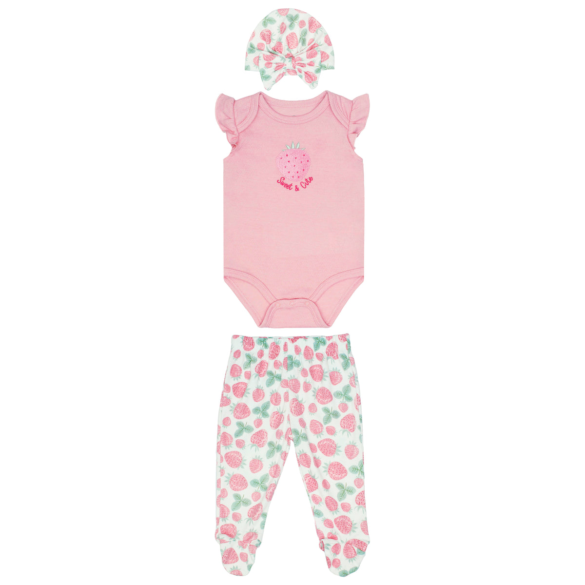 Body Manga Corta + Pantalón Largo + Gorro + Diadema