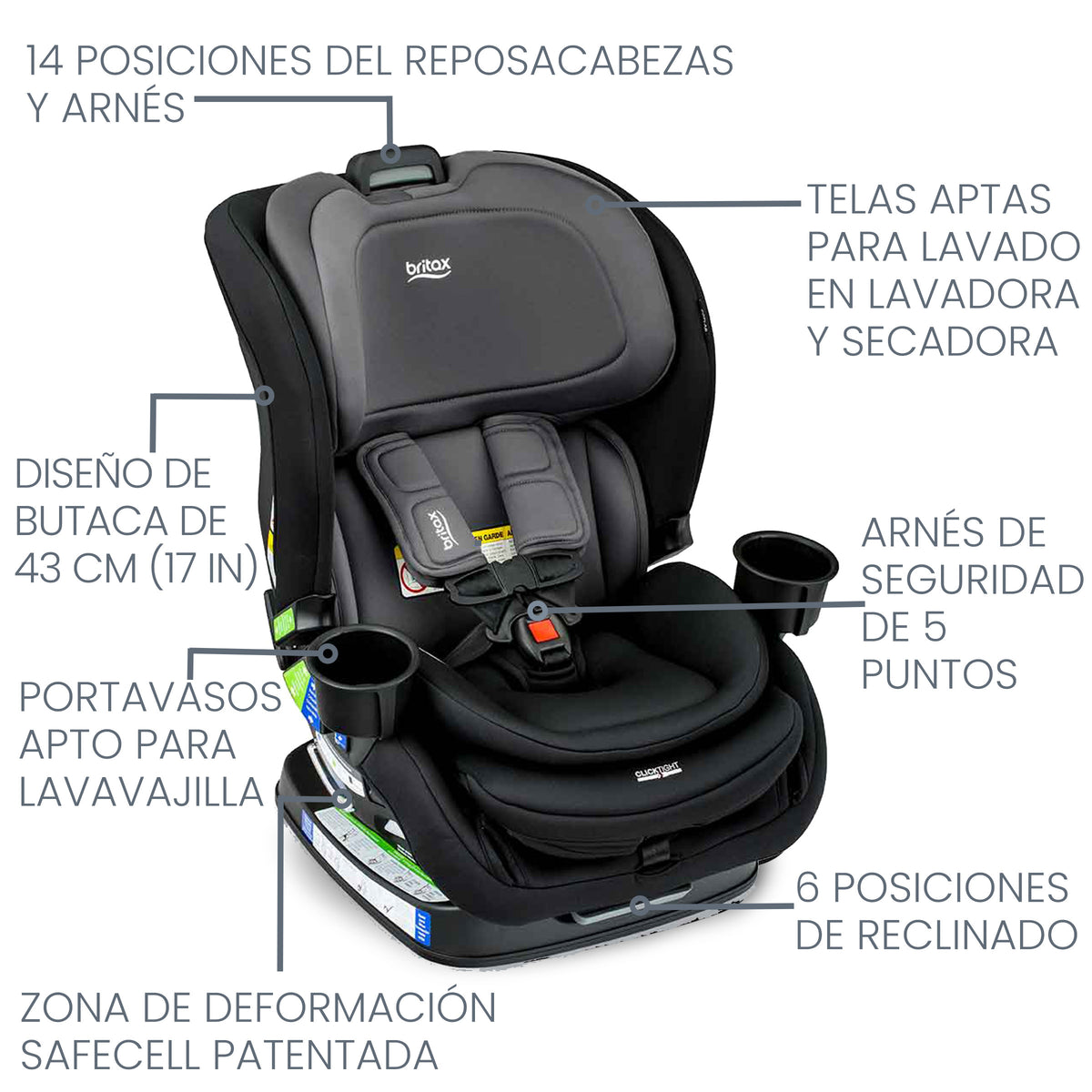 Silla Para Coche Britax Poplar Convertible.
