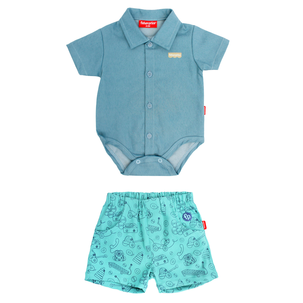 Body camisa + Pantalón corto