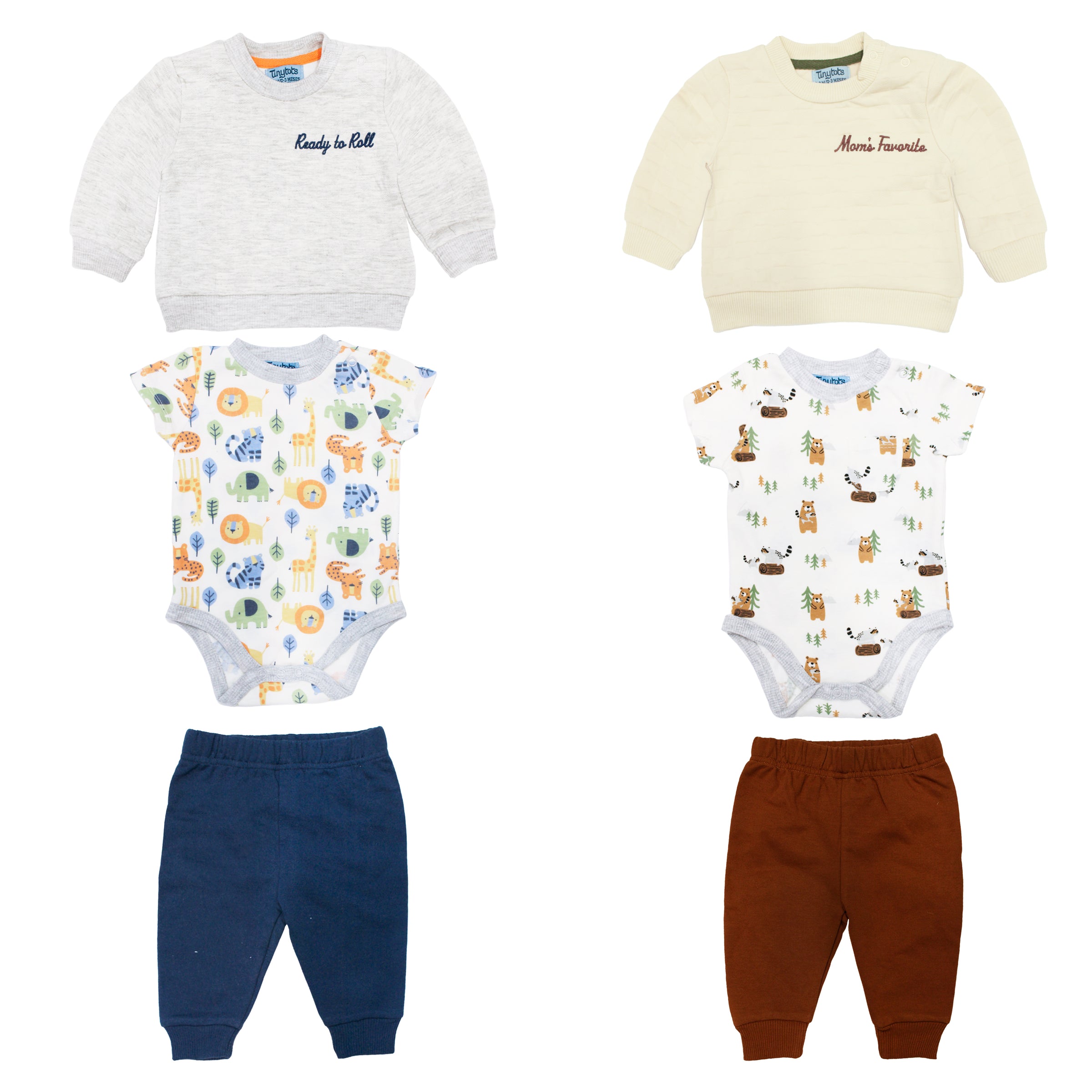 Sudadera + Body Manga Corta + Pantalón Largo