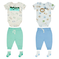 Body Manga Corta + Pantalón Largo + Medias
