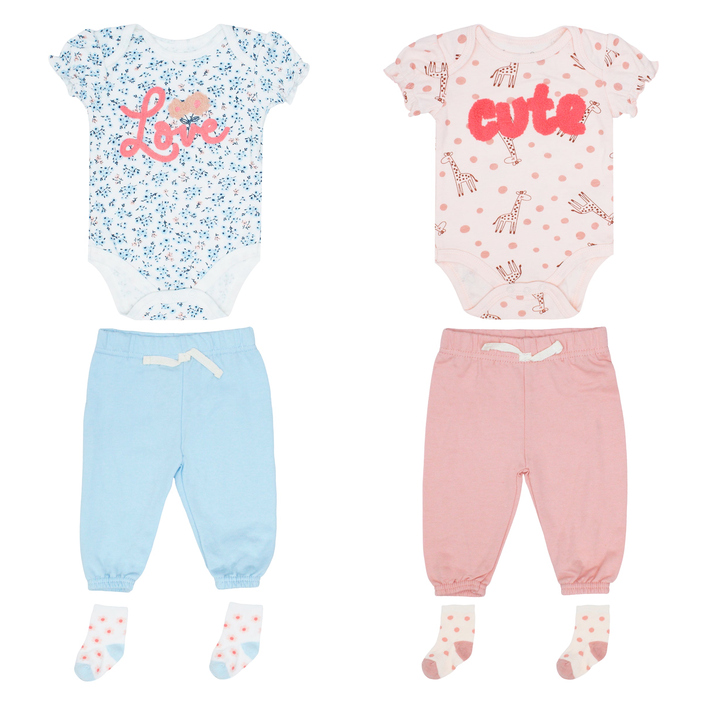 Body Manga Corta + Pantalón Largo + Medias