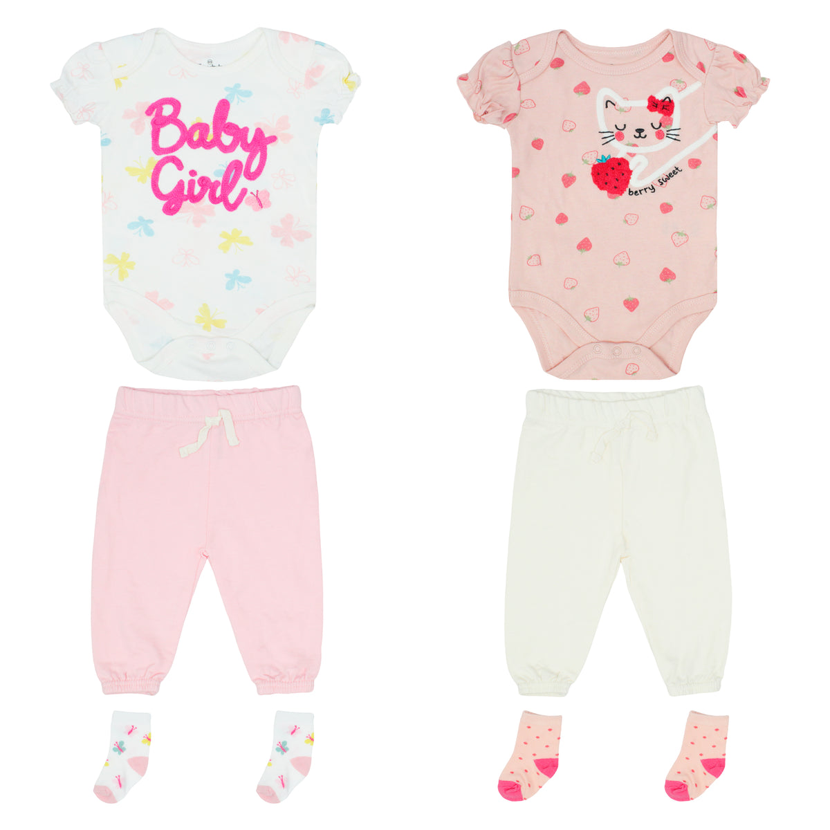 Body Manga Corta + Pantalón Largo + Medias