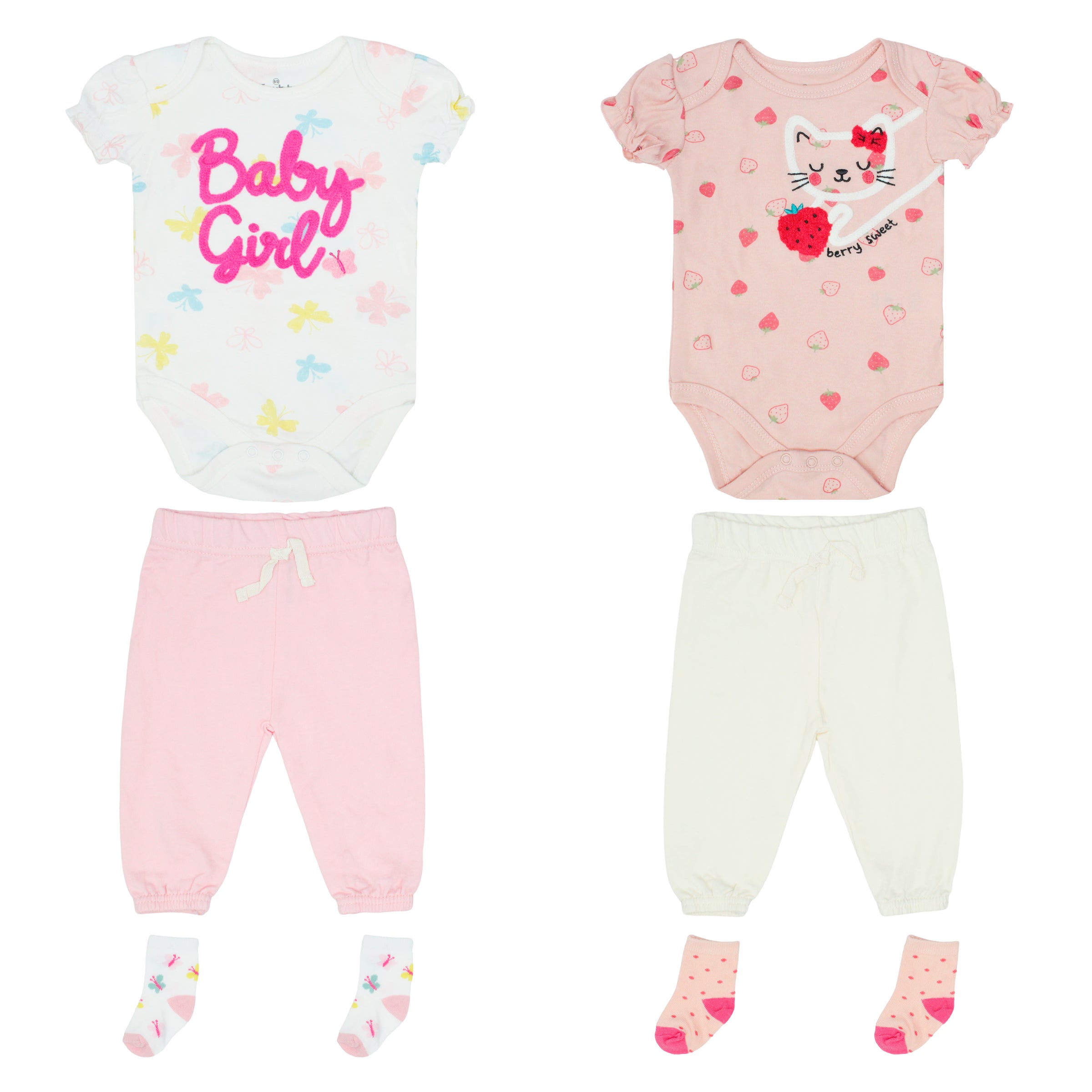 Body Manga Corta + Pantalón Largo + Medias