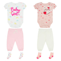 Body Manga Corta + Pantalón Largo + Medias
