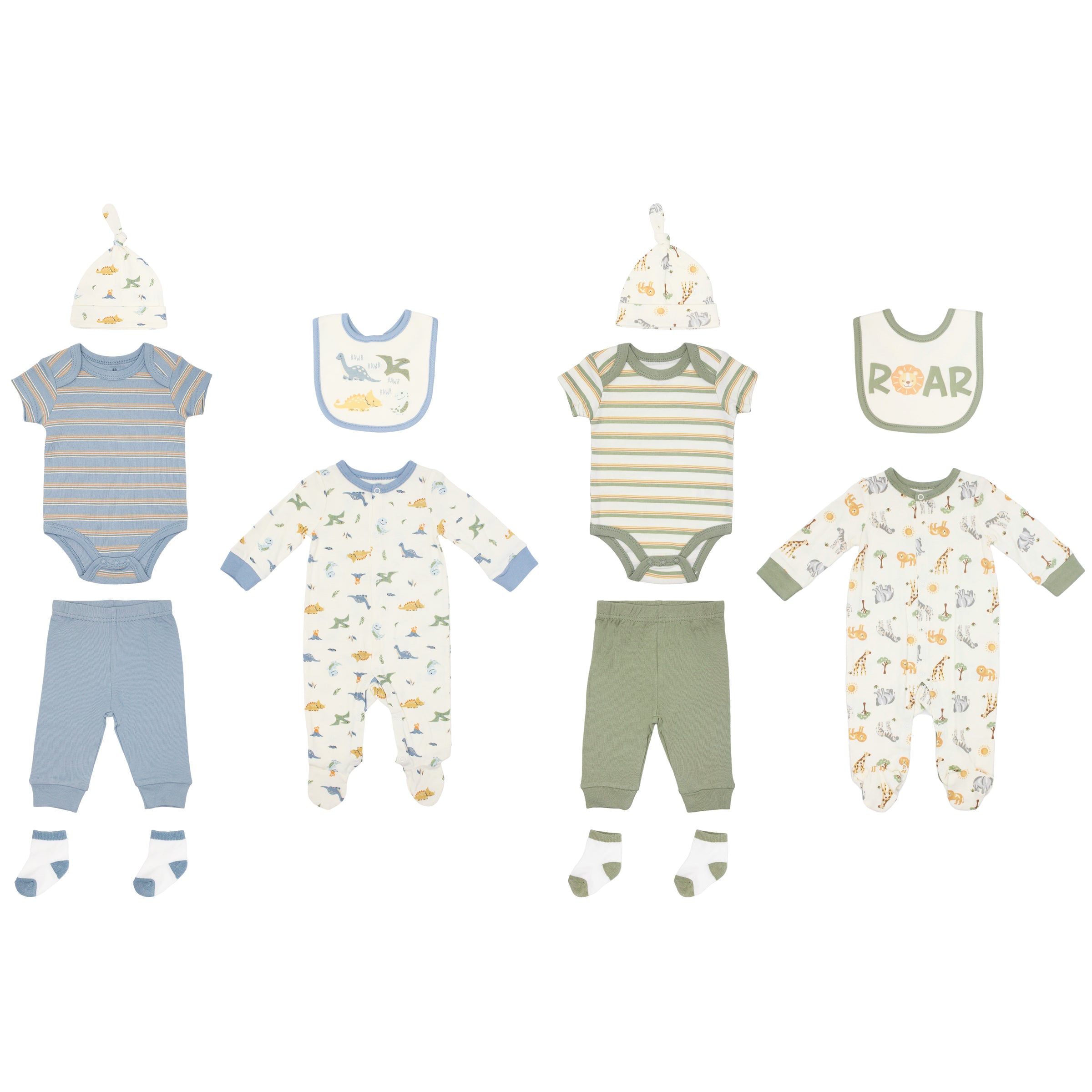 Body M/ Larga - Corta + Pantalón Largo + Gorro + Babero + Medias