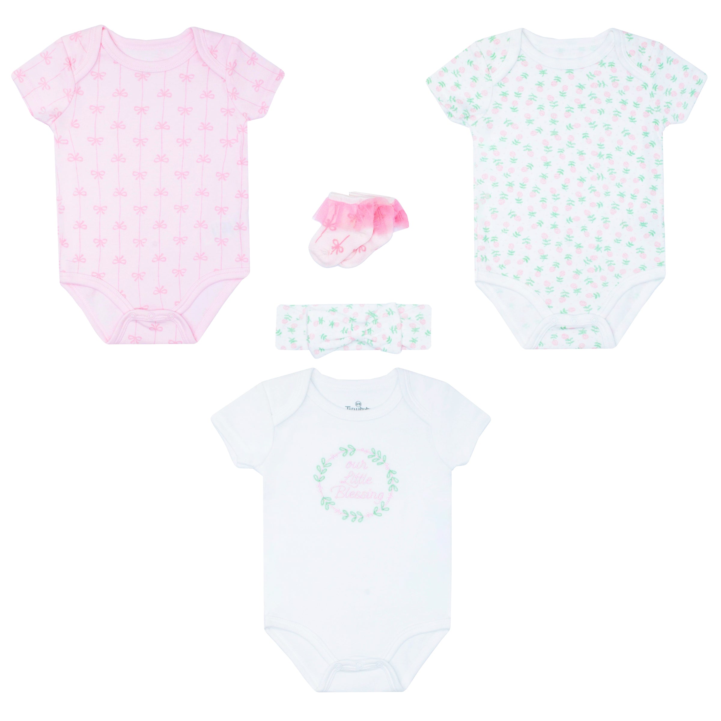 Body Manga Corta + Diadema + Medias 3pk