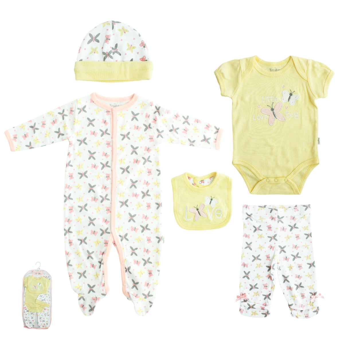 Body Manga Larga / Corta + Pantalón Largo + Gorro + Babero