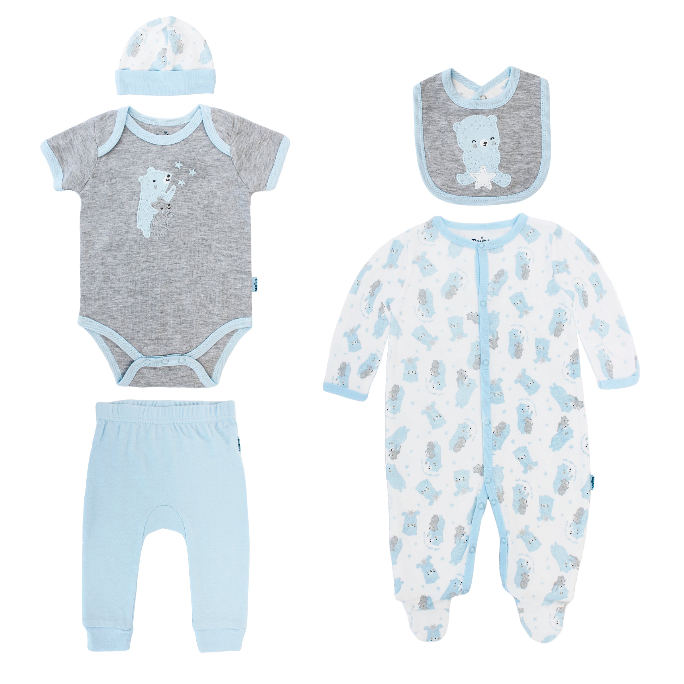 Body Manga Larga / Corta + Pantalón Largo + Gorro + Babero