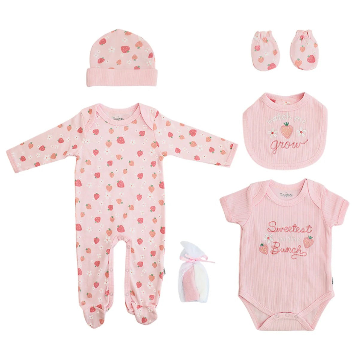 Body Manga Larga - Corta + Gorro + Babero + Mitones + Toallitas