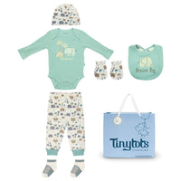 Body M/ C + Pantalón Largo + Gorro + Babero + Medias + Mitones + Bolsa
