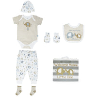 Body M/ C + Pantalón Largo + Gorro + Babero + Mitones + Bolsa
