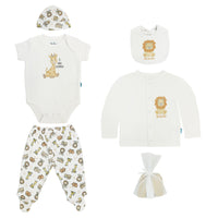 Body Manga Corta + Pantalón Largo + Abrigo + Gorro + Babero + Toallitas
