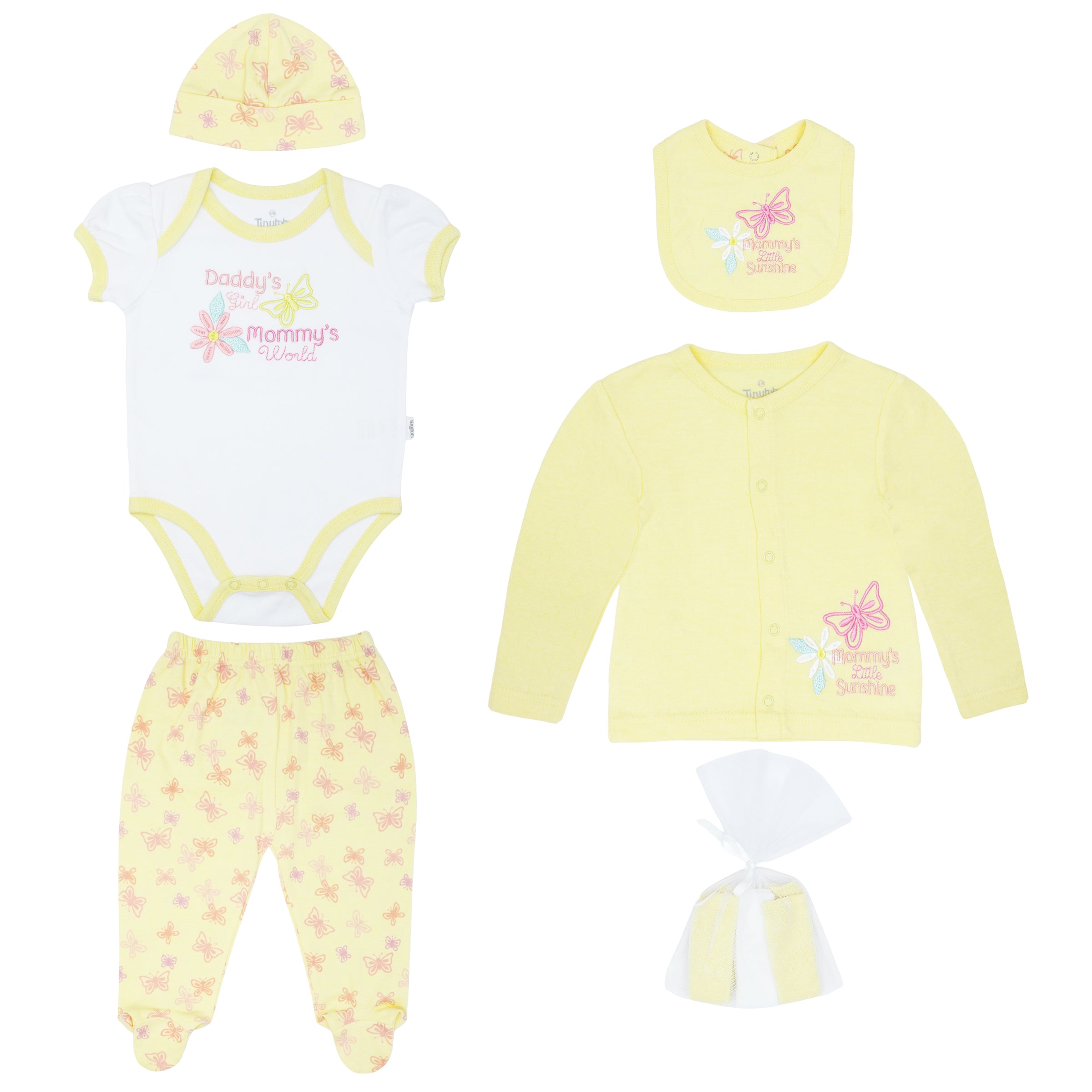 Body Manga Corta + Pantalón Largo + Abrigo + Gorro + Babero + Toallitas