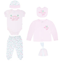 Body Manga Corta + Pantalón Largo + Abrigo + Gorro + Babero + Toallitas
