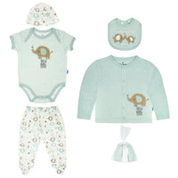 Body Manga Corta + Pantalón Largo + Abrigo + Gorro + Babero + Toallitas
