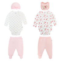 Body Manga Larga + Pantalón Largo + Gorro + Babero
