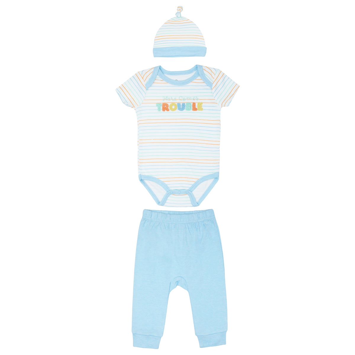 Body Manga Corta + Pantalón Largo + Gorro