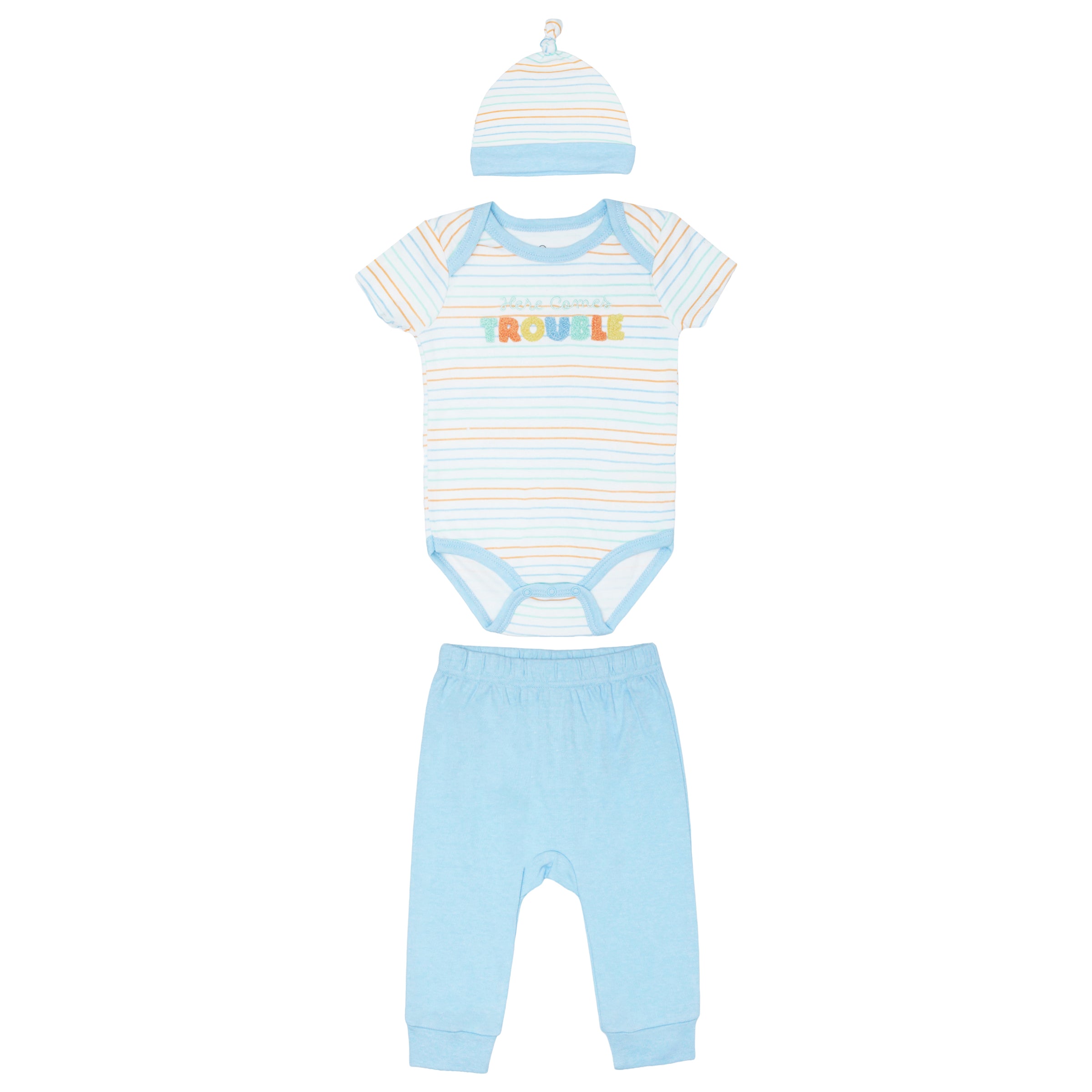 Body Manga Corta + Pantalón Largo + Gorro