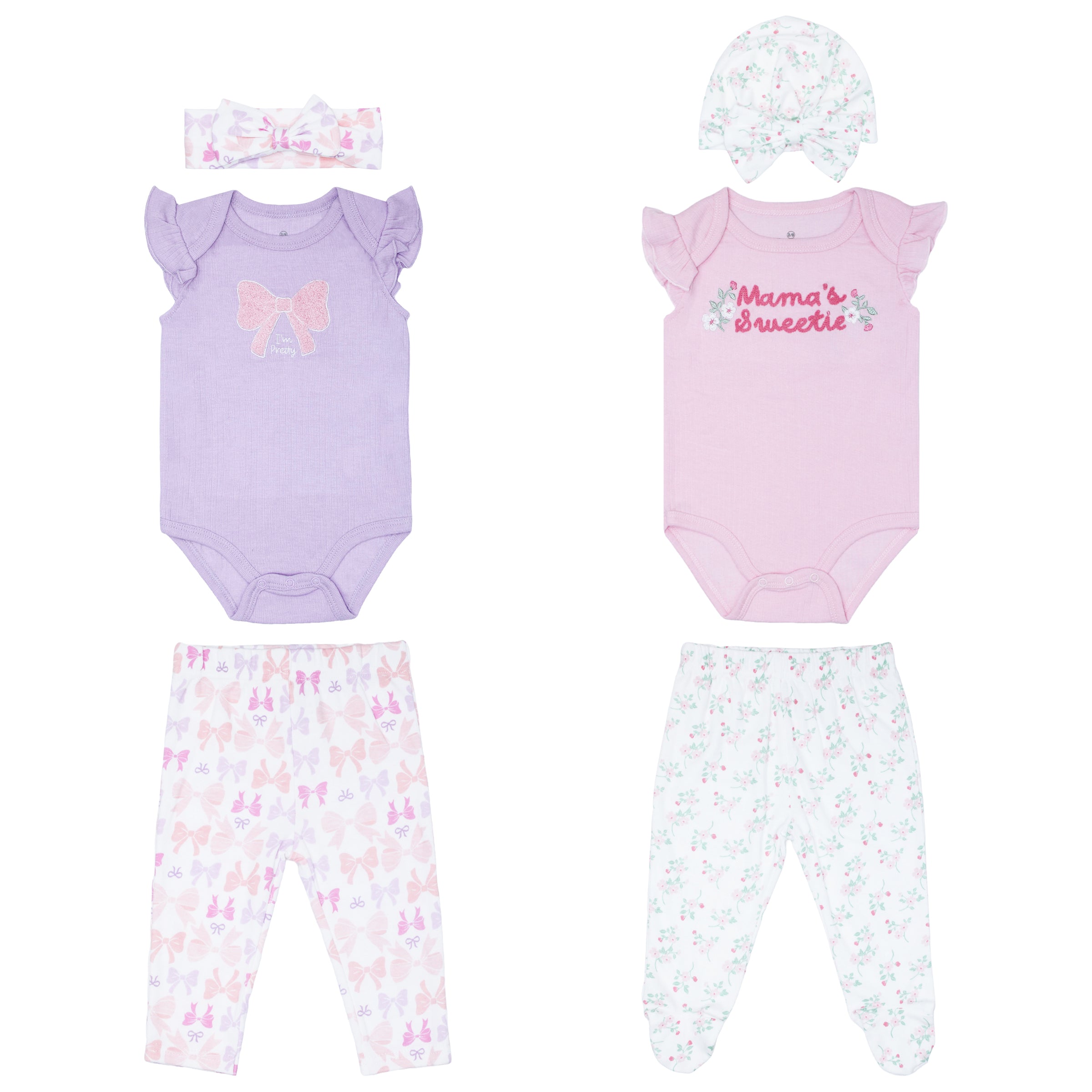 Body Manga Corta + Pantalón Largo + Gorro + Diadema