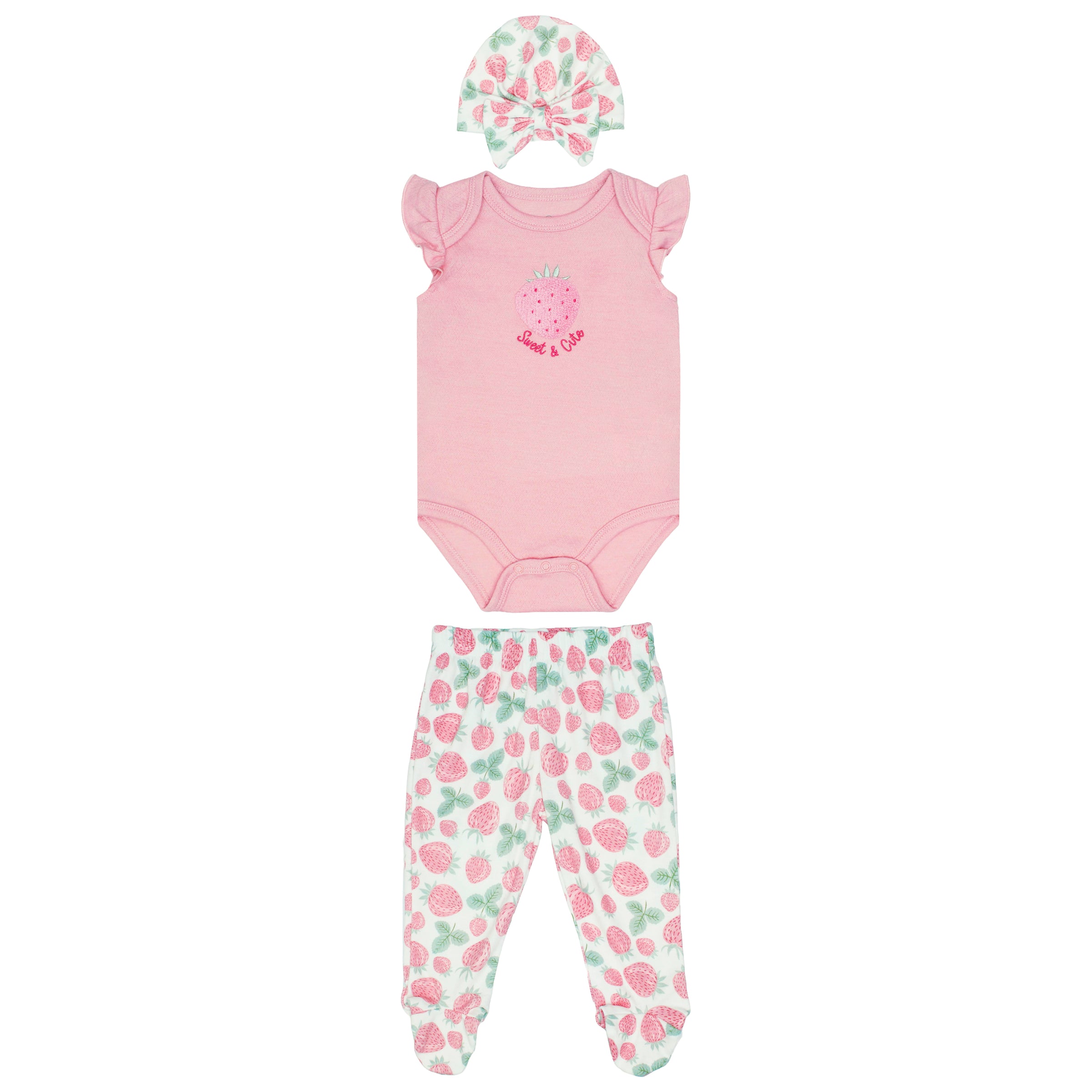 Body Manga Corta + Pantalón Largo + Gorro + Diadema