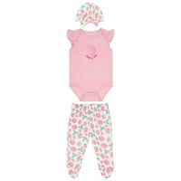 Body Manga Corta + Pantalón Largo + Gorro + Diadema
