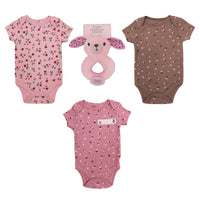 Body Manga Corta 3pk + Sonajero
