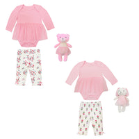 Conjunto Body M/L + Tutu + Peluche

