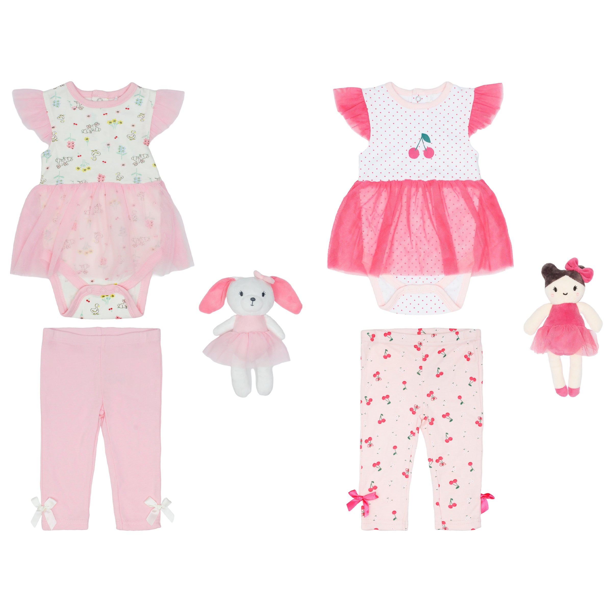 Body Manga Corta con Tutu + Pantalón Largo + Peluche de Apego