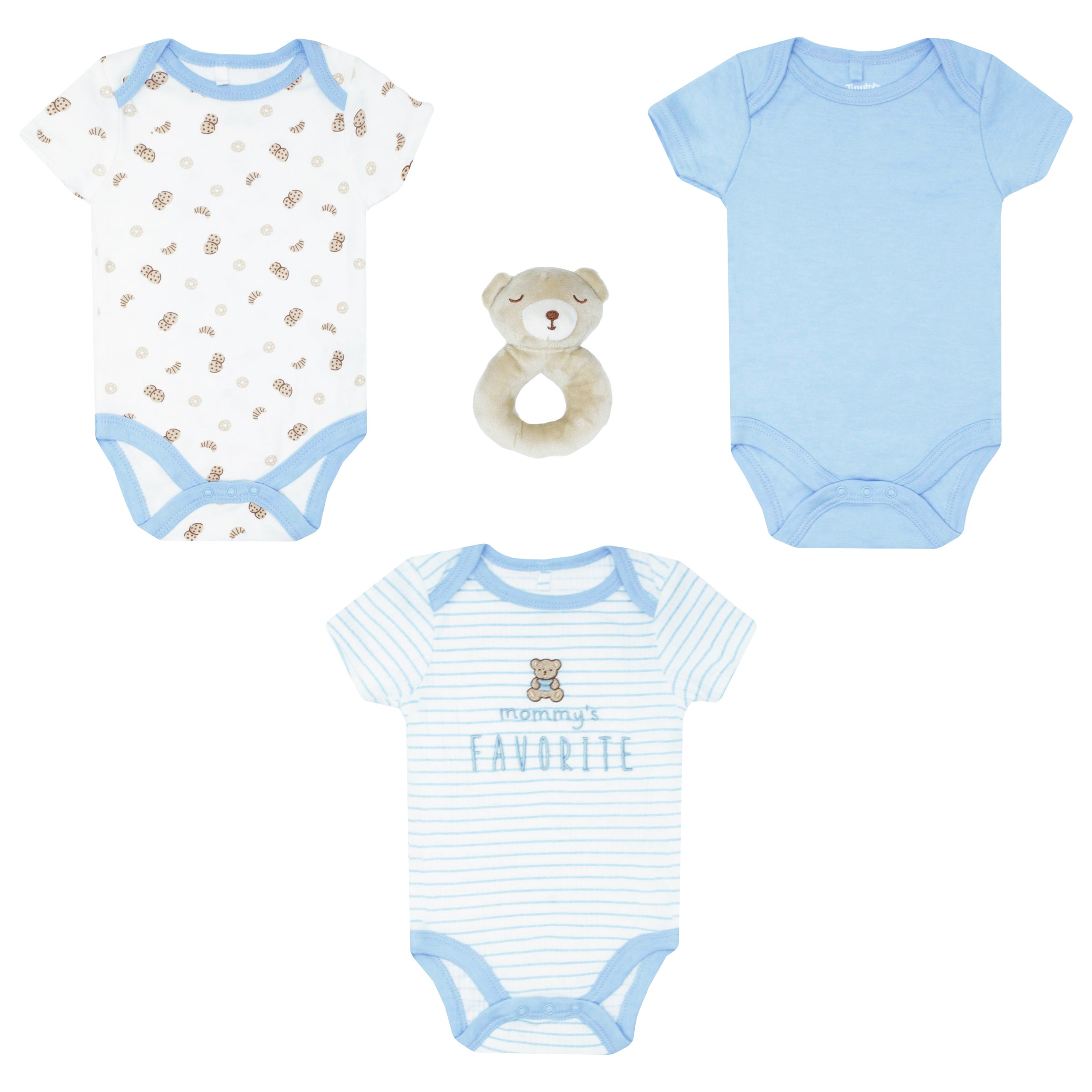 Body Manga Corta 3pk + Peluche De Apego