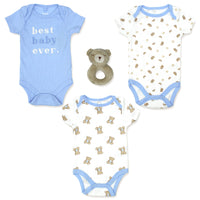 Body Manga Corta 3pk + Peluche De Apego
