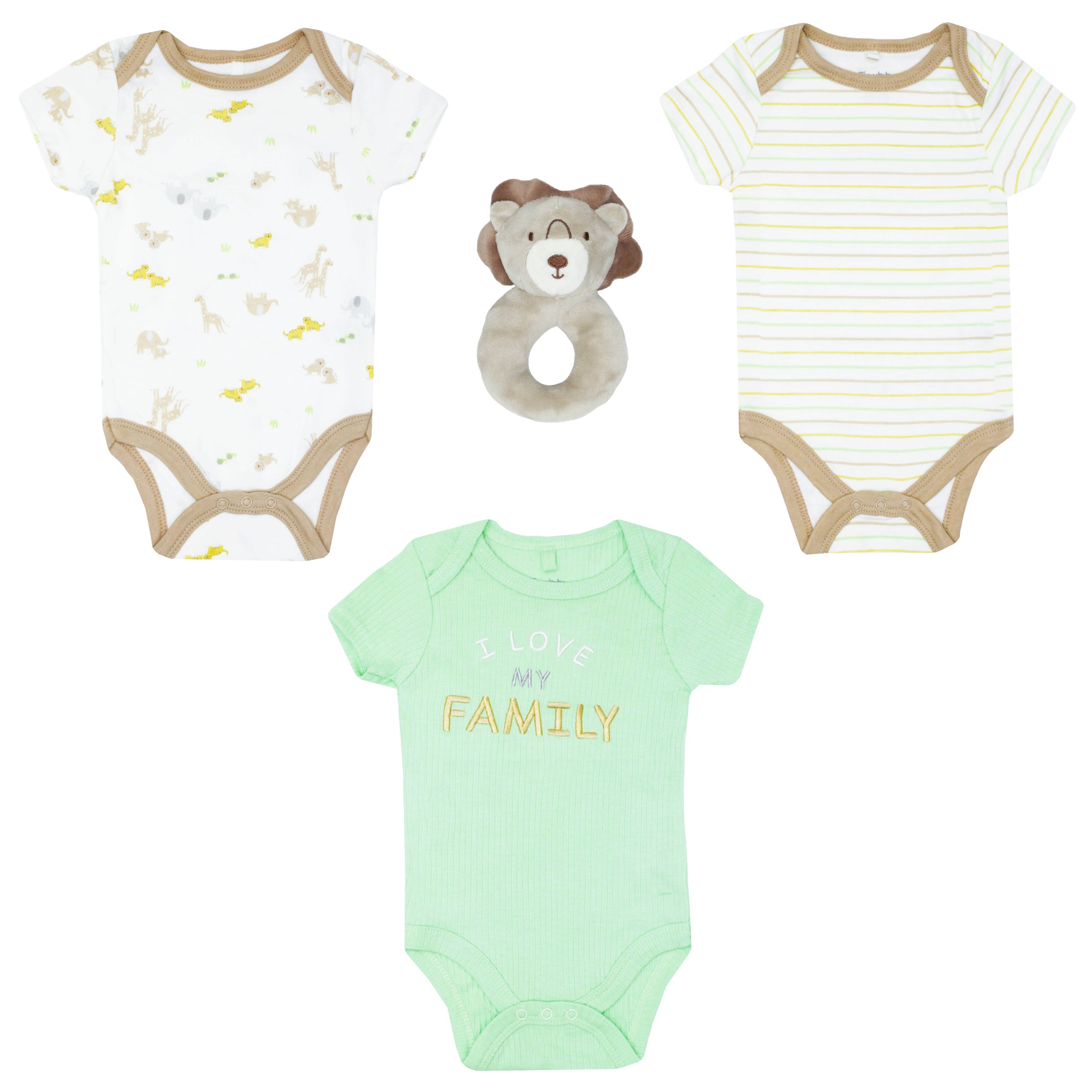 Body Manga Corta 3pk + Peluche De Apego