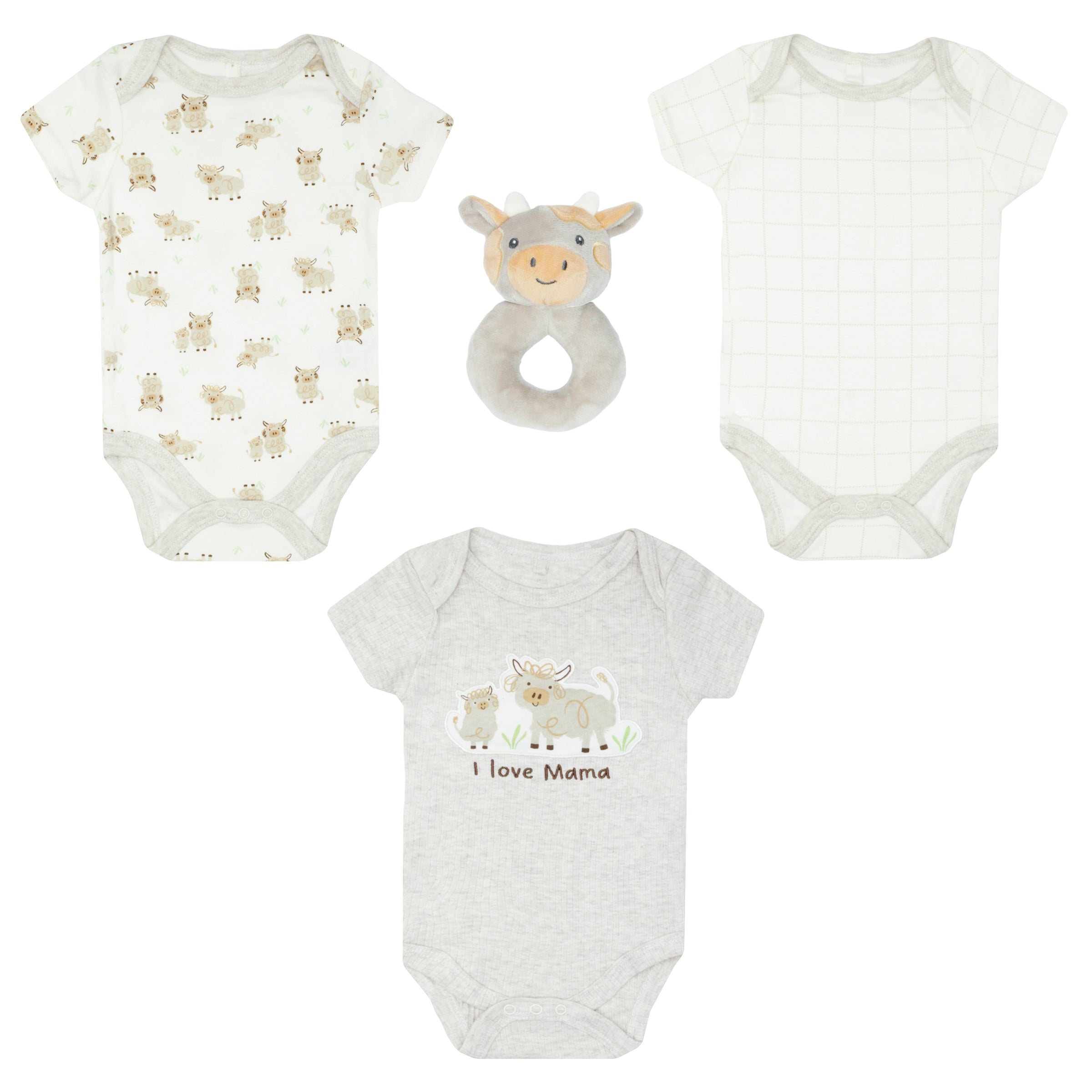 Body Manga Corta 3pk + Peluche De Apego