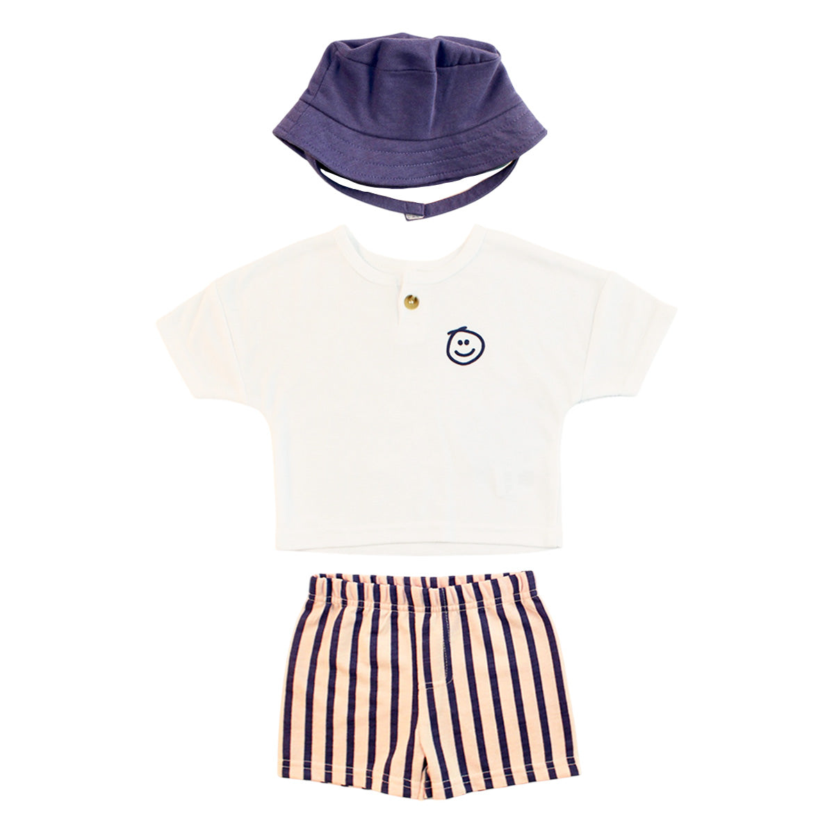 Sueter  Manga Corta + Pantalón Corto + Sombrero