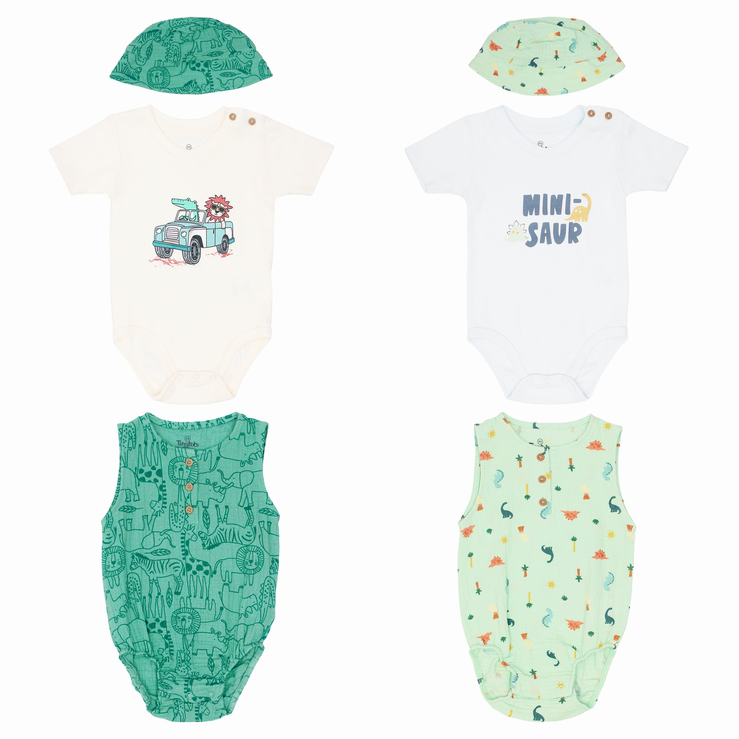 Body Manga Corta 2pk + Sombrero