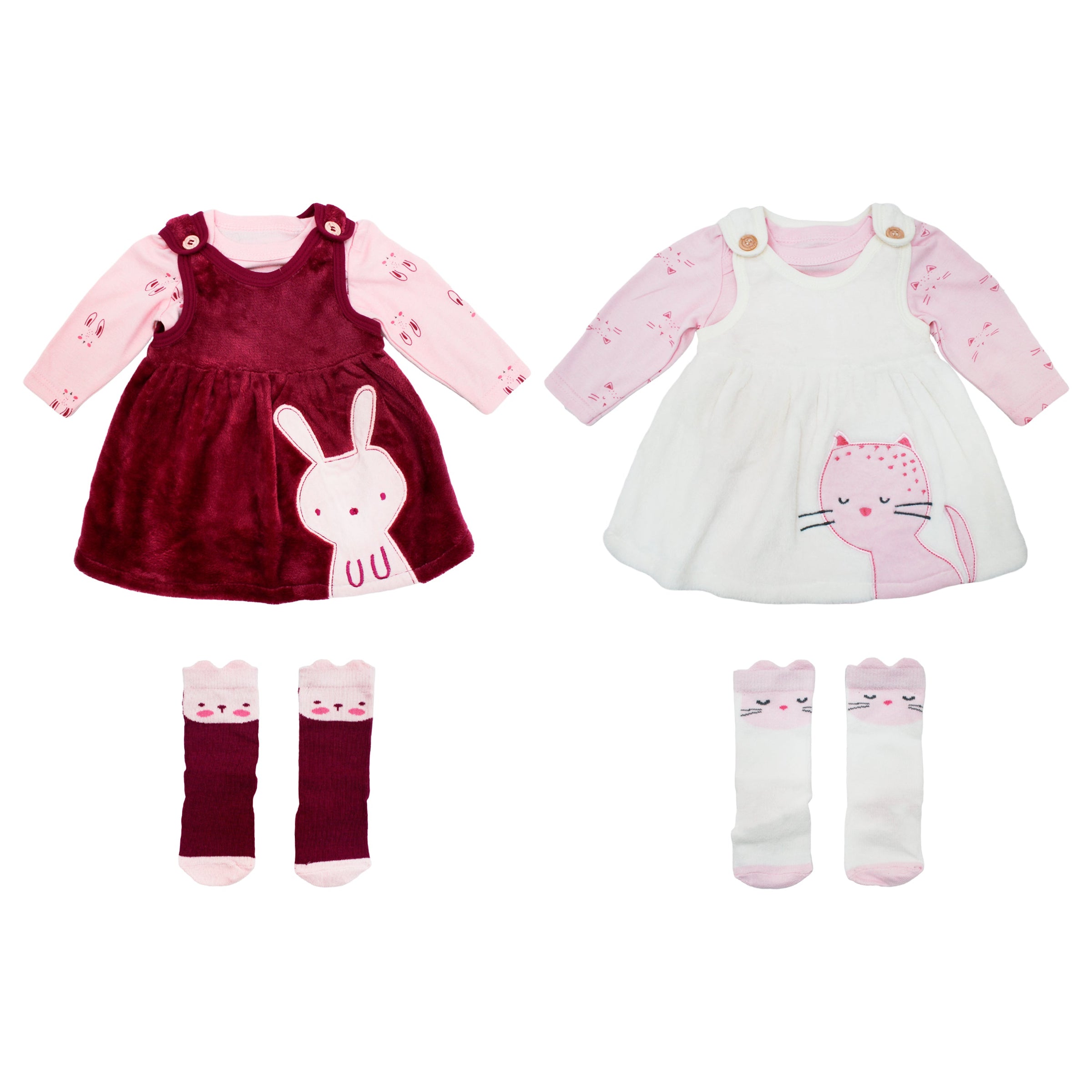 Vestido C/ Body Niña 3 Pz