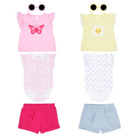 Body Manga Corta + Blusa + Pantalón Corto + Gafas
