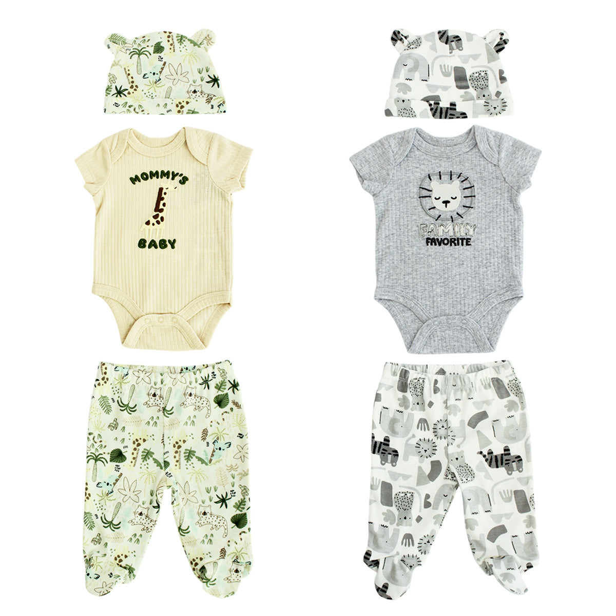 Body Manga Corta + Pantalón Largo + Gorro