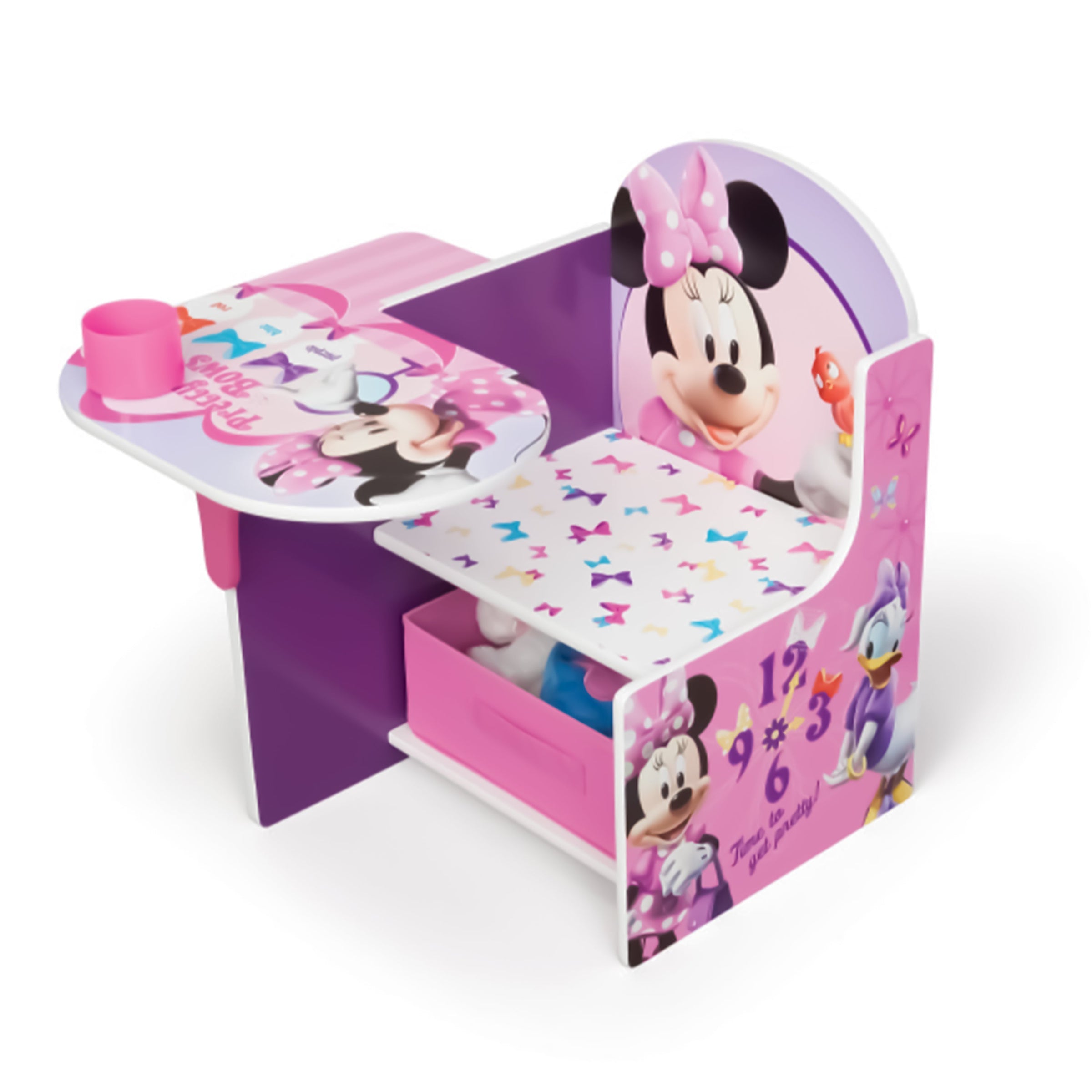 Escritorio con silla y contedor de almacenamiento