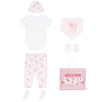 Body M/ C + Pantalón Largo + Gorro + Babero + Medias + Mitones + Bolsa
