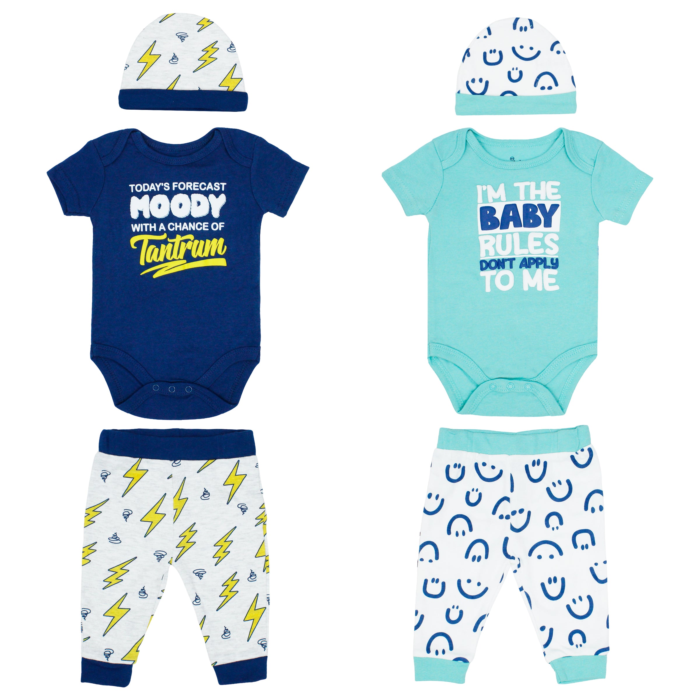 Body Manga Corta + Pantalón Largo + Gorro